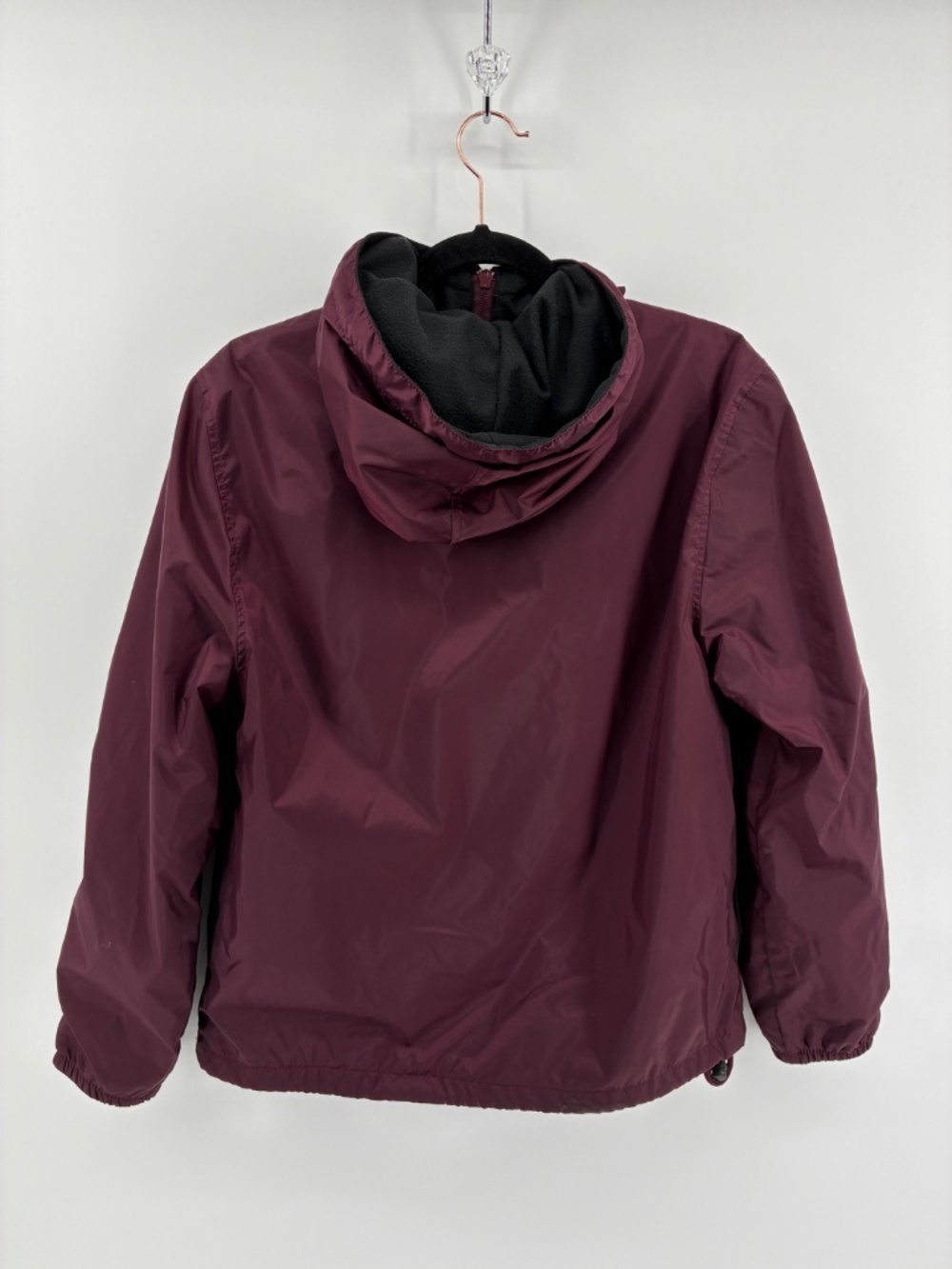 Obey Burgundy Fleece Lined Windbreaker Jacket - Picture 5 of 7